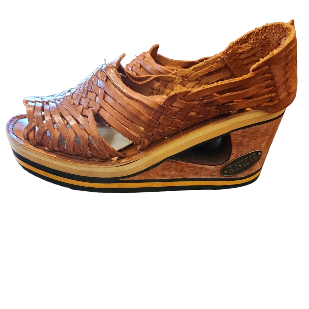 Vintage Buskens Leather Wedge - Picture 2 of 5